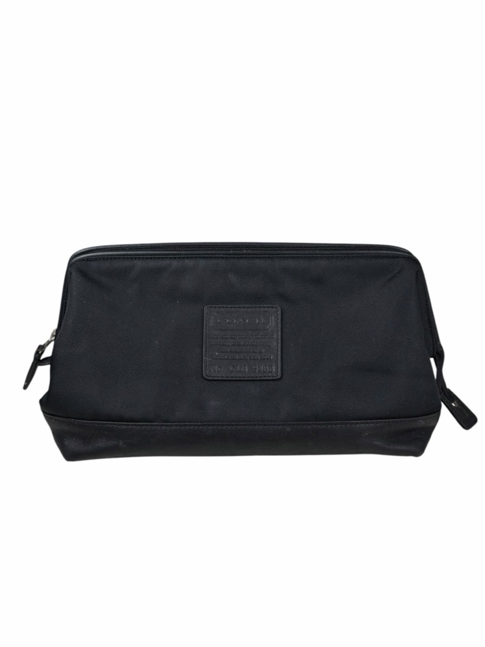 Coach Twill Travel Kit style # 5488 in Black Canvas/Leather‎